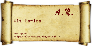 Alt Marica névjegykártya